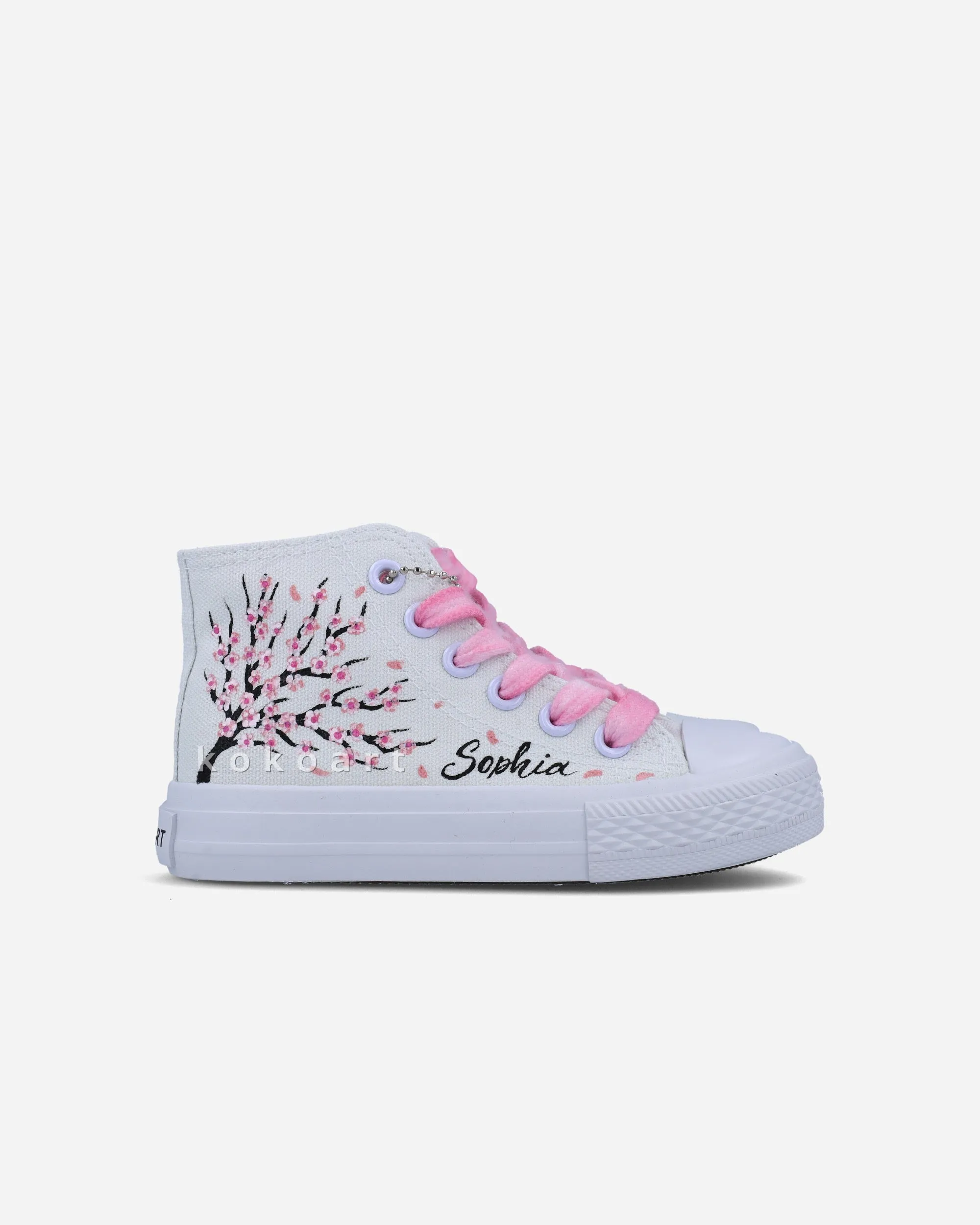 Pink Cherry Blossom Hand Painted Shoes