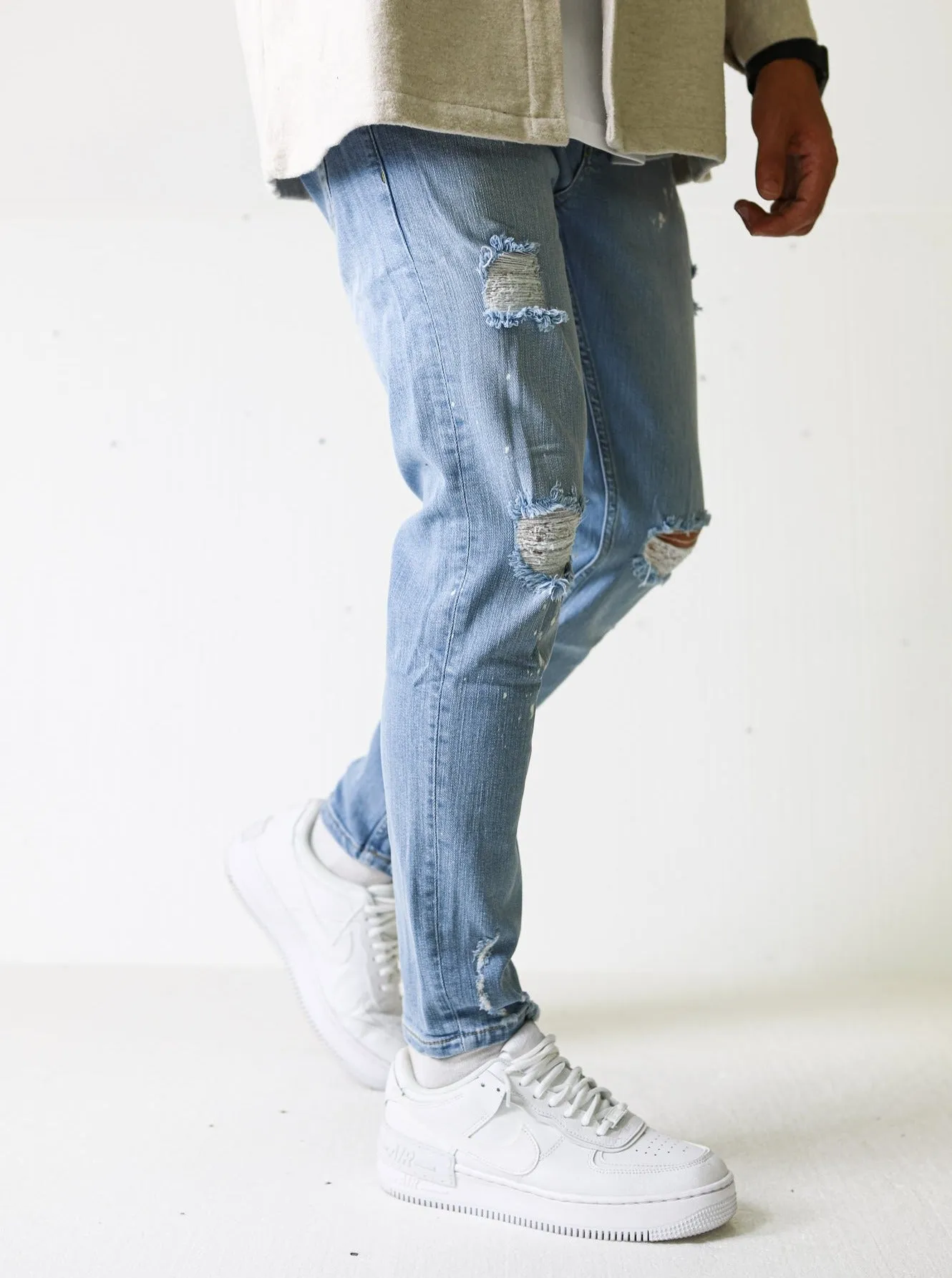 Premium Ripped Light Blue Jeans