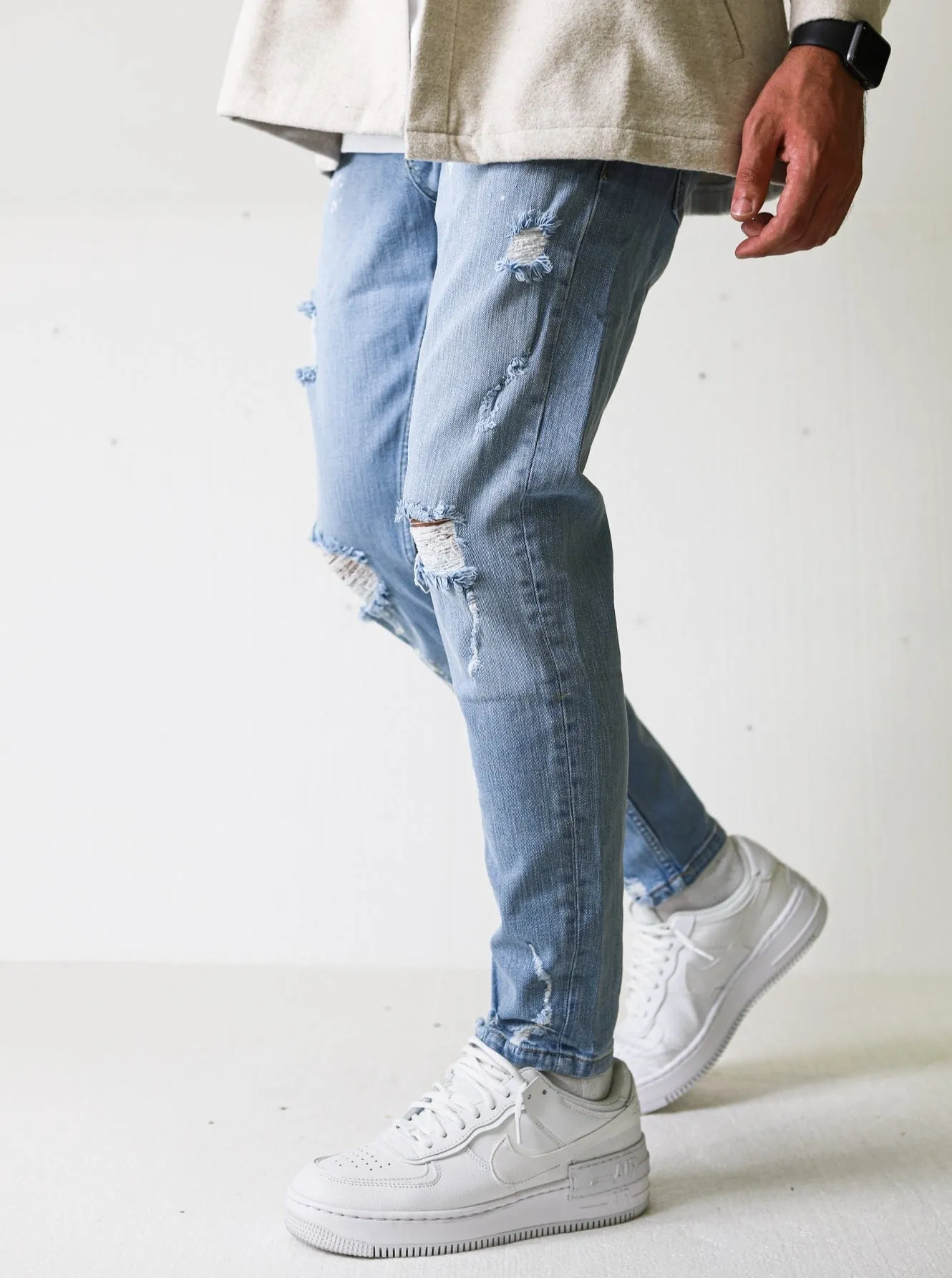 Premium Ripped Light Blue Jeans