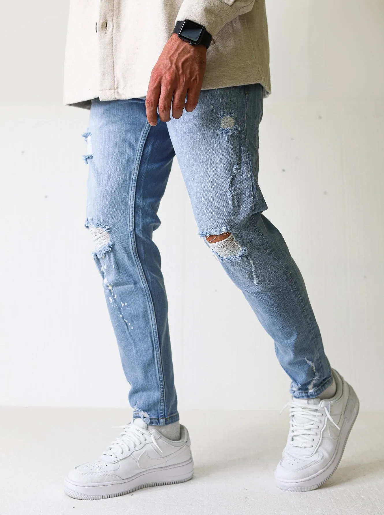 Premium Ripped Light Blue Jeans