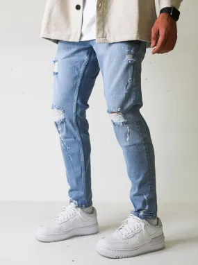 Premium Ripped Light Blue Jeans