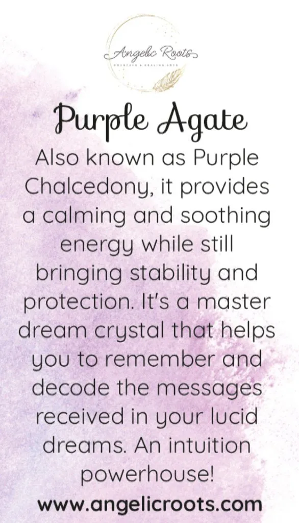 Purple Agate Crystal Card