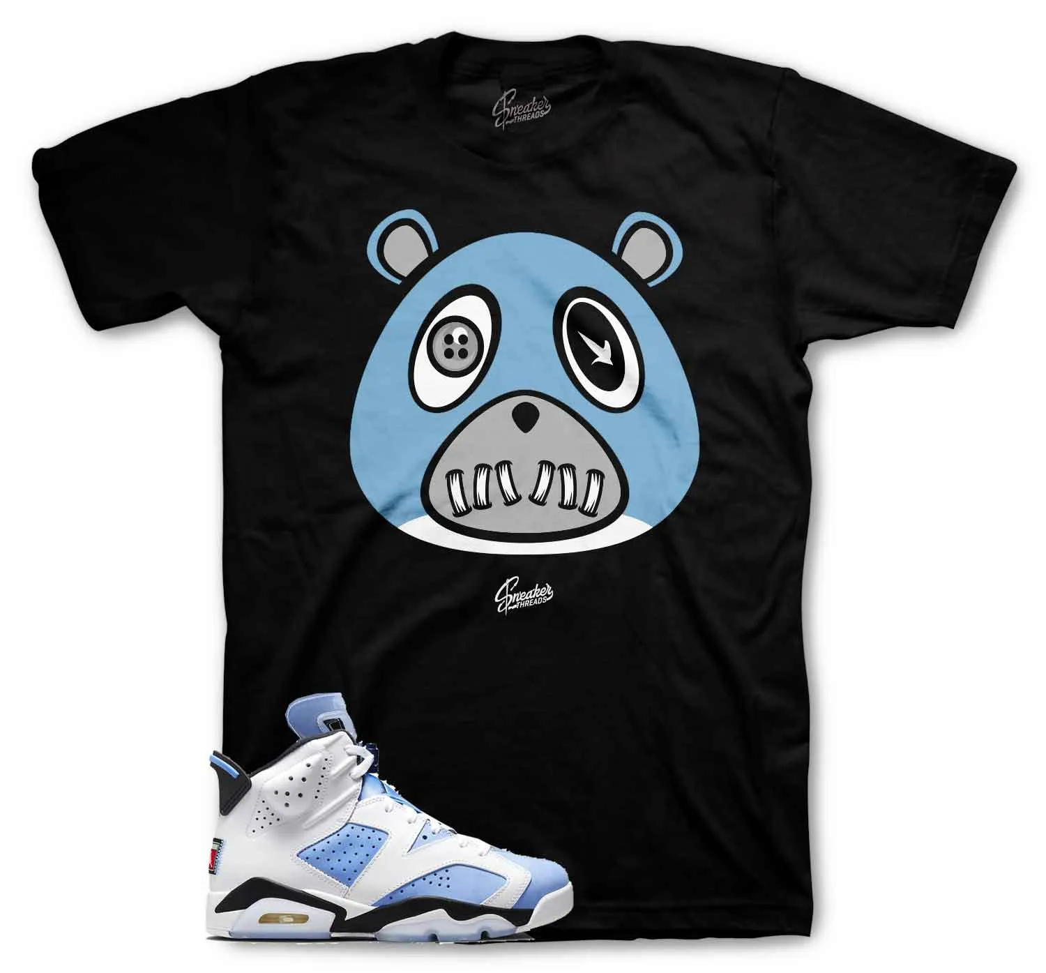 Retro 6 University Blue ST bear Shirt