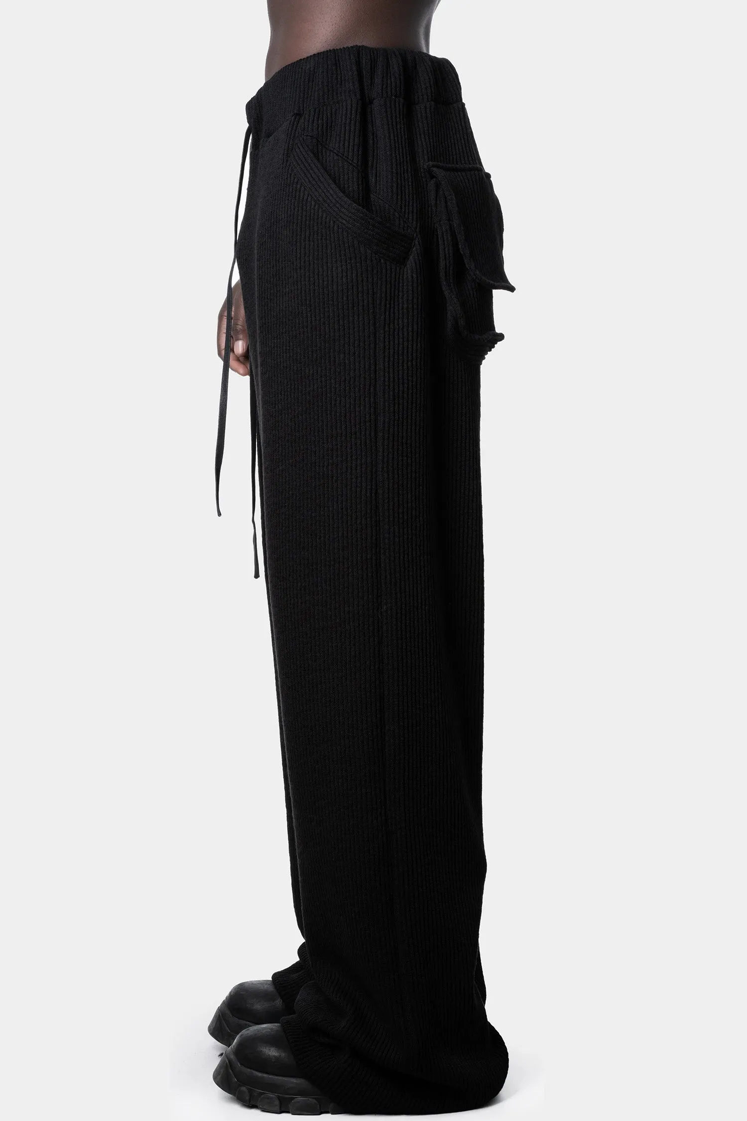 Ribbed palazzo pants