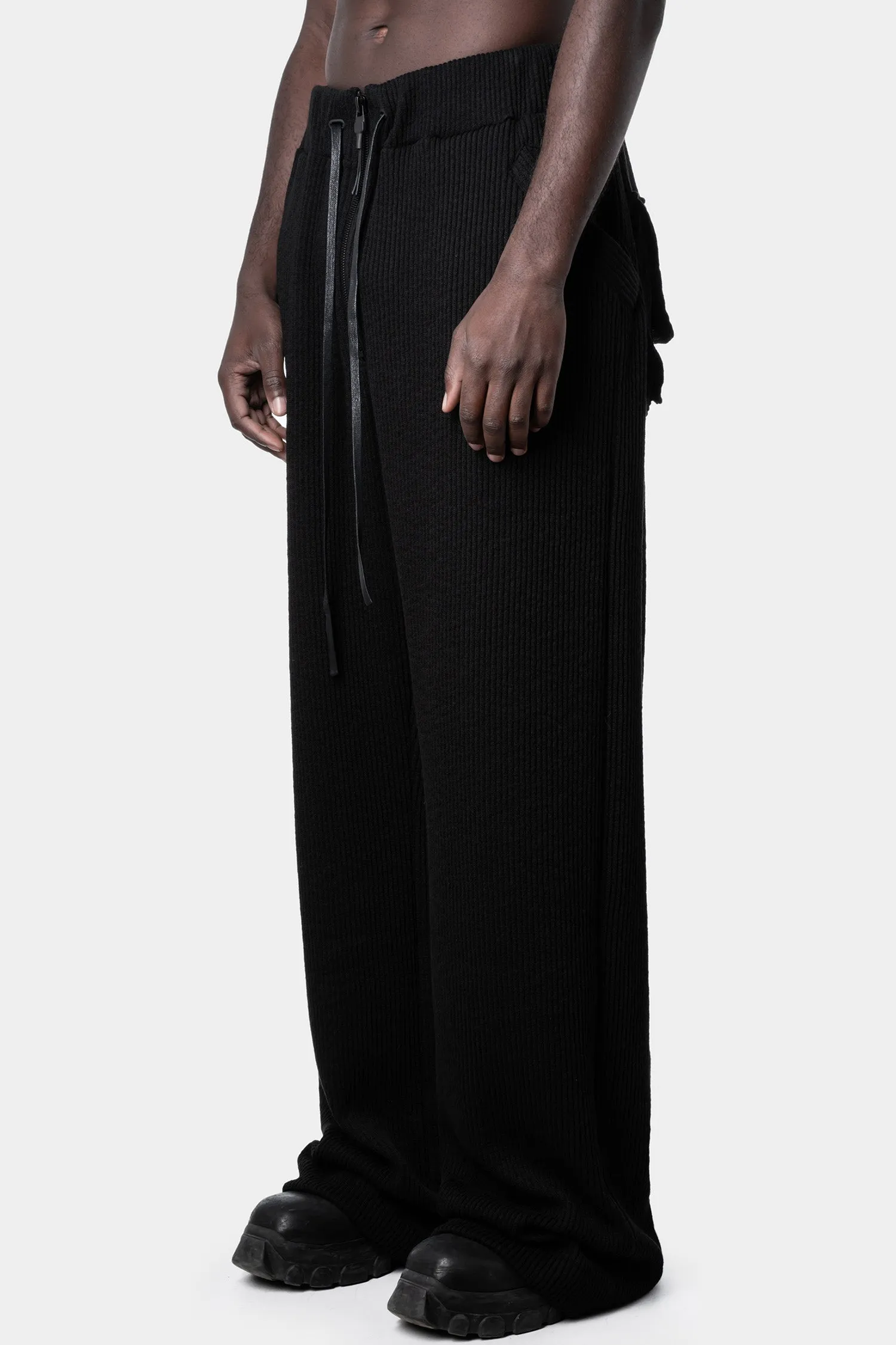 Ribbed palazzo pants