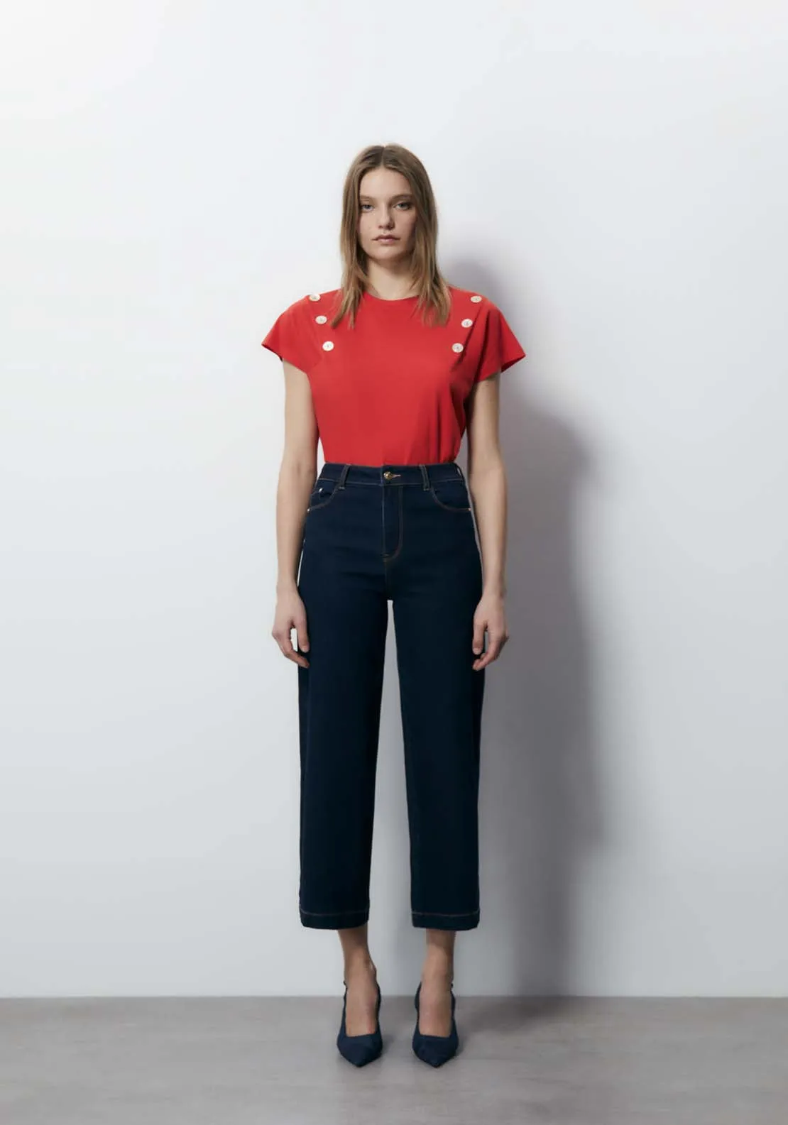 Short Sleeve Top - Red