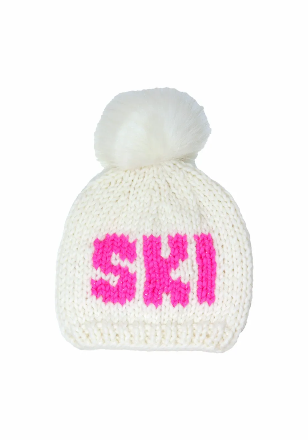 SKI TOQUE (SNOW/HOT PINK) - GOGO