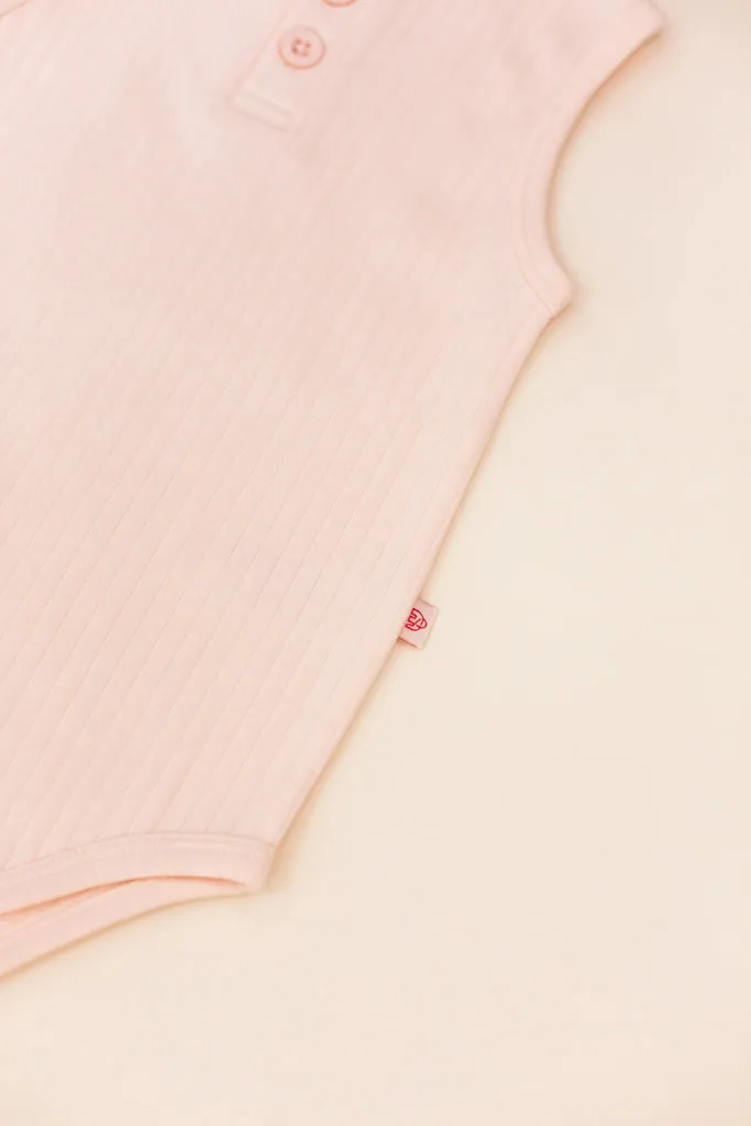 Sleeveless Onesie - Pastel Pink