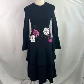 StellaMcCartneyBlack With 3D Flowers Dress