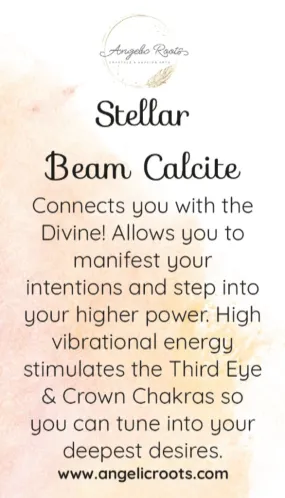 Stellar Beam Calcite Crystal Card