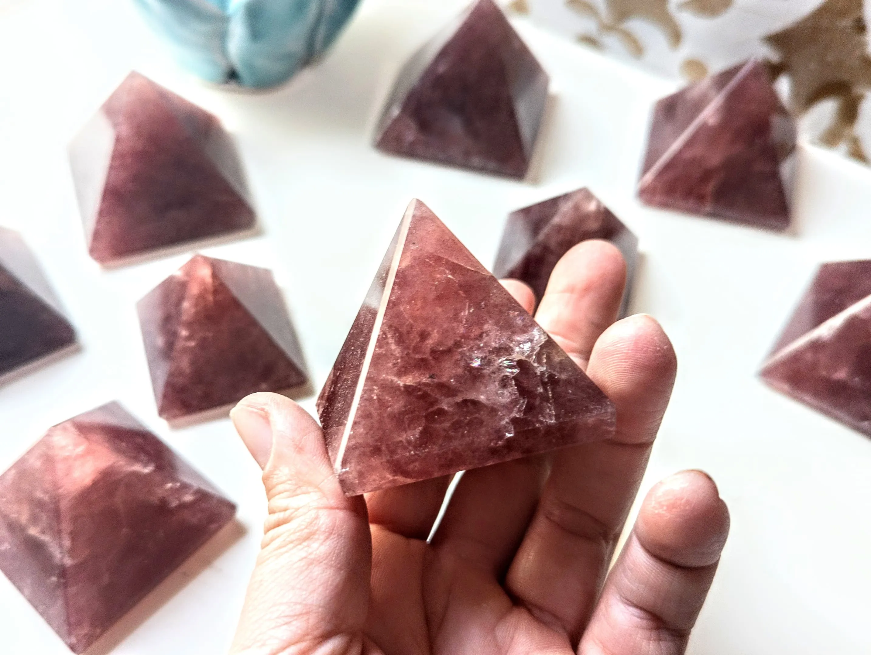 Strawberry Quartz Pyramid