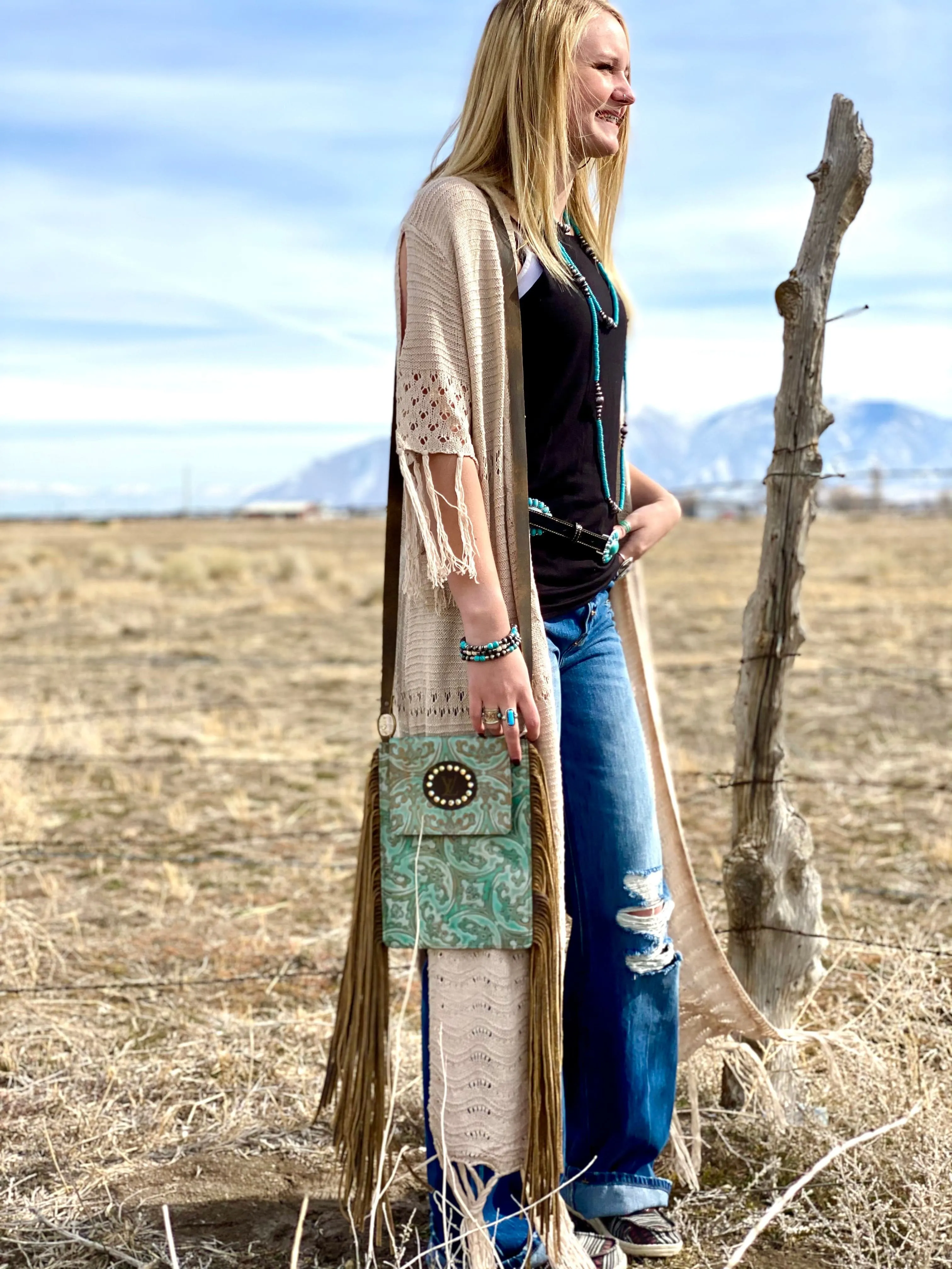 The Bali Beige Crochet Kimono