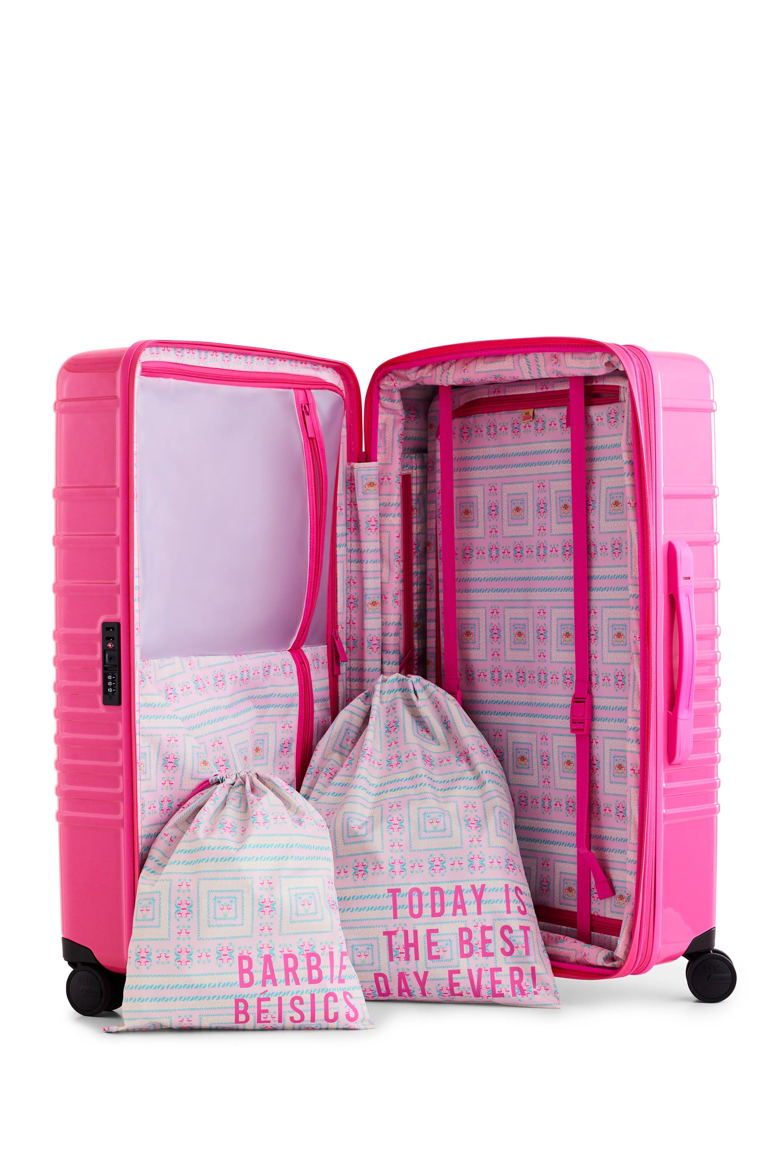 The Large Check-In Roller in Barbie Pink