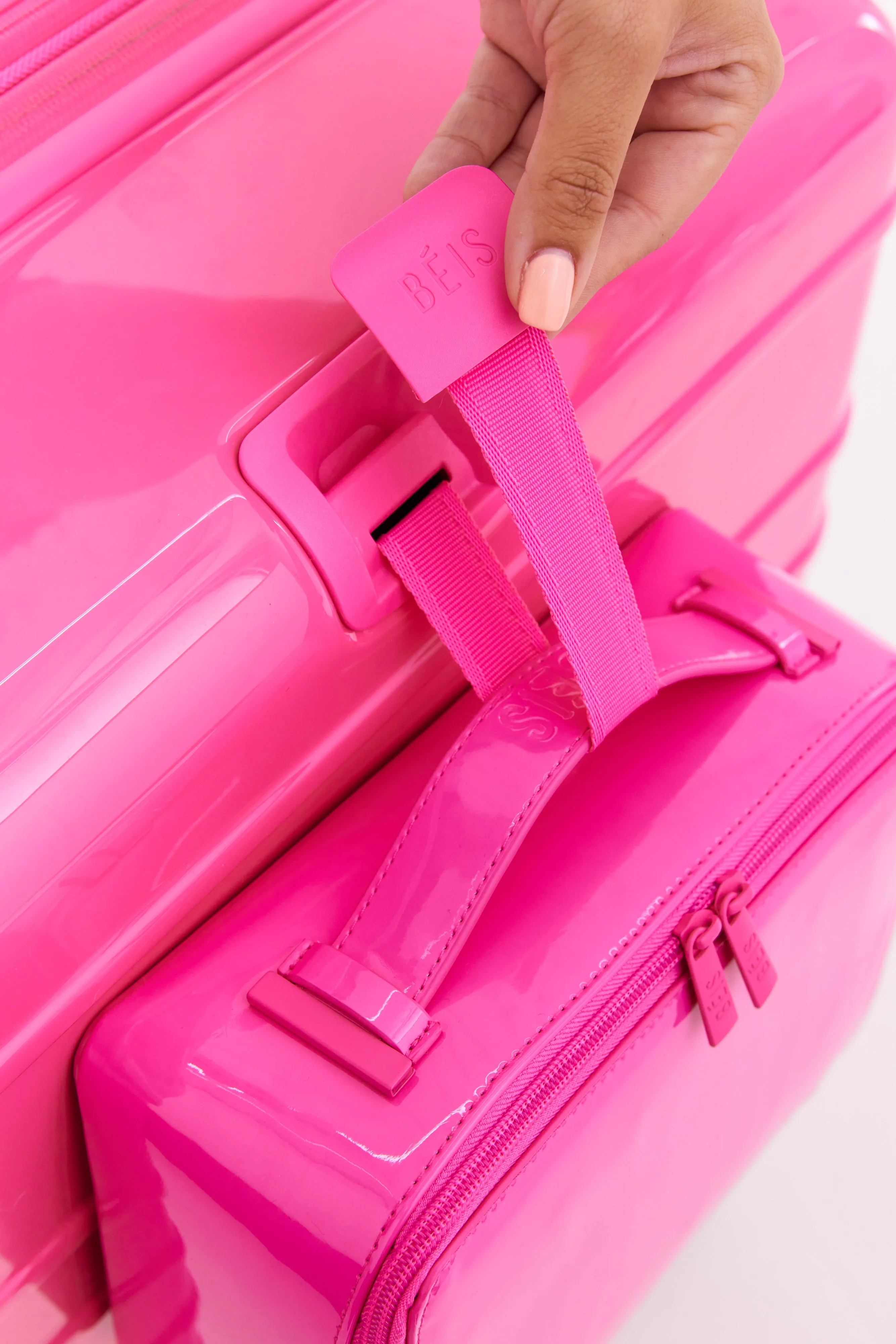 The Large Check-In Roller in Barbie Pink