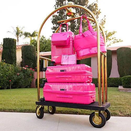 The Large Check-In Roller in Barbie Pink