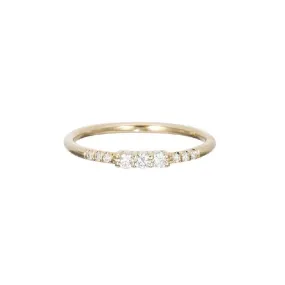 Three Diamond Equilibrium Ring