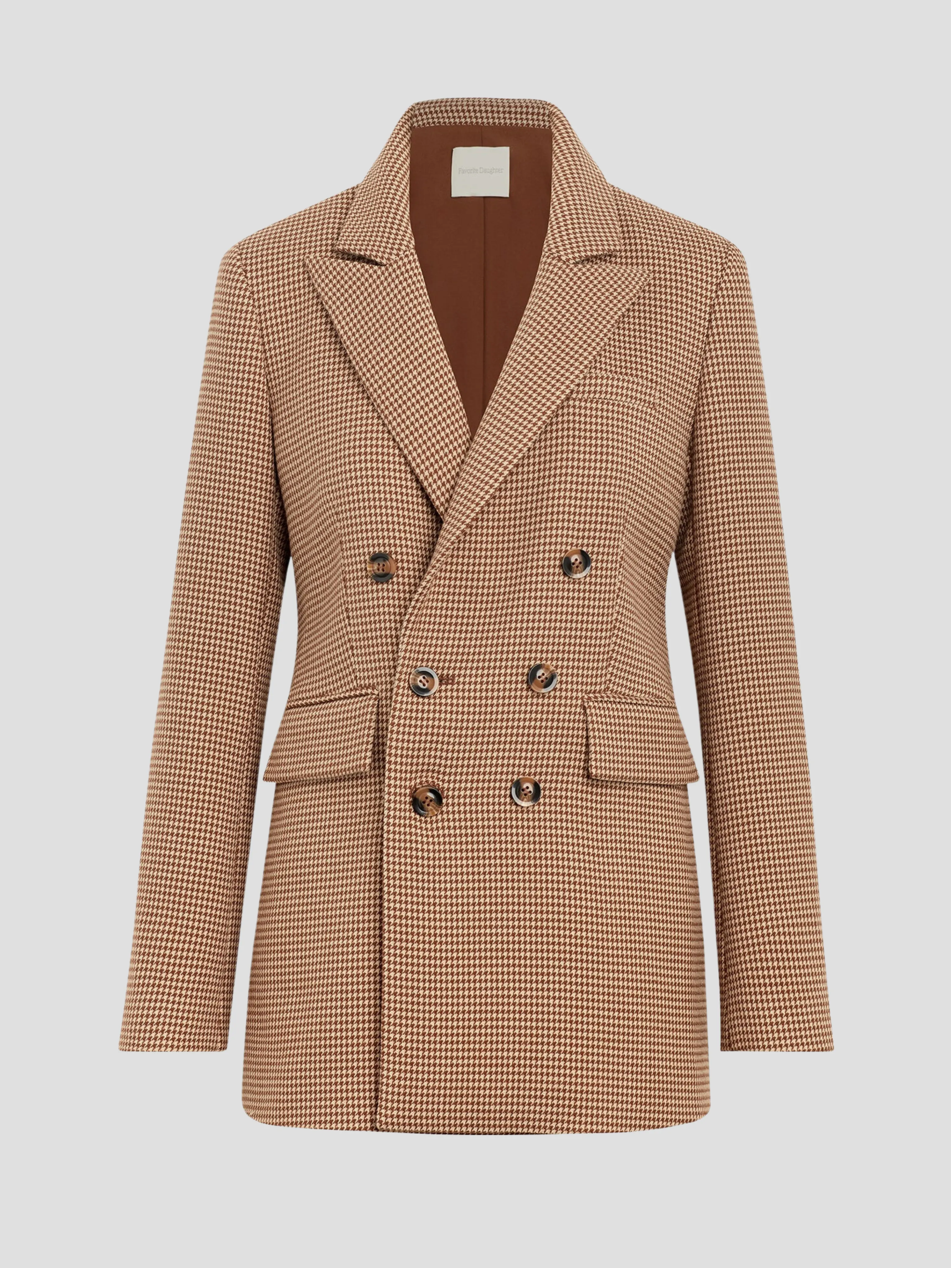 Toffee Houndstooth The Phoebe Blazer