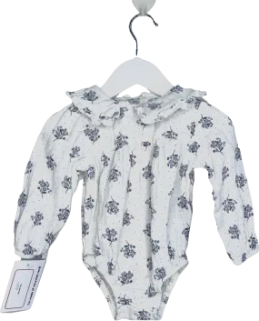 TU White Floral Woven Bodysuit 6-9 Months