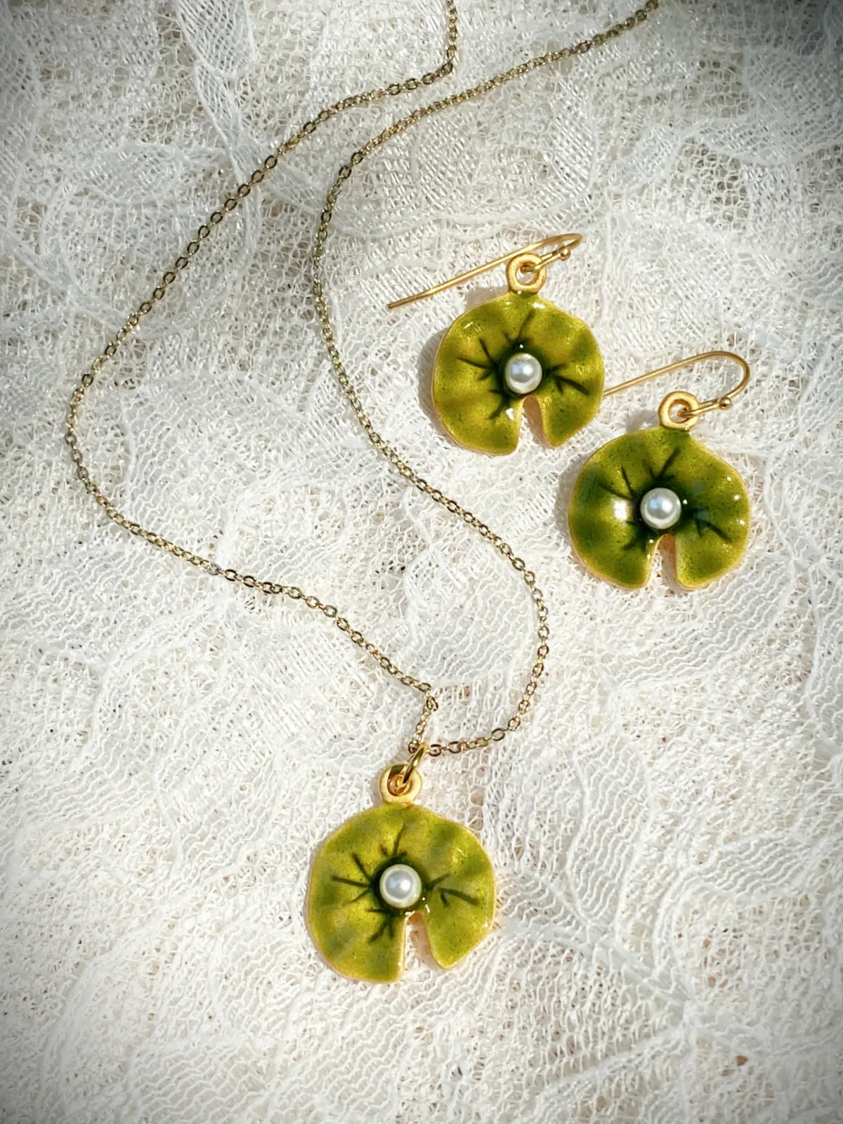 Water Lily Necklace by Museum Reproductions