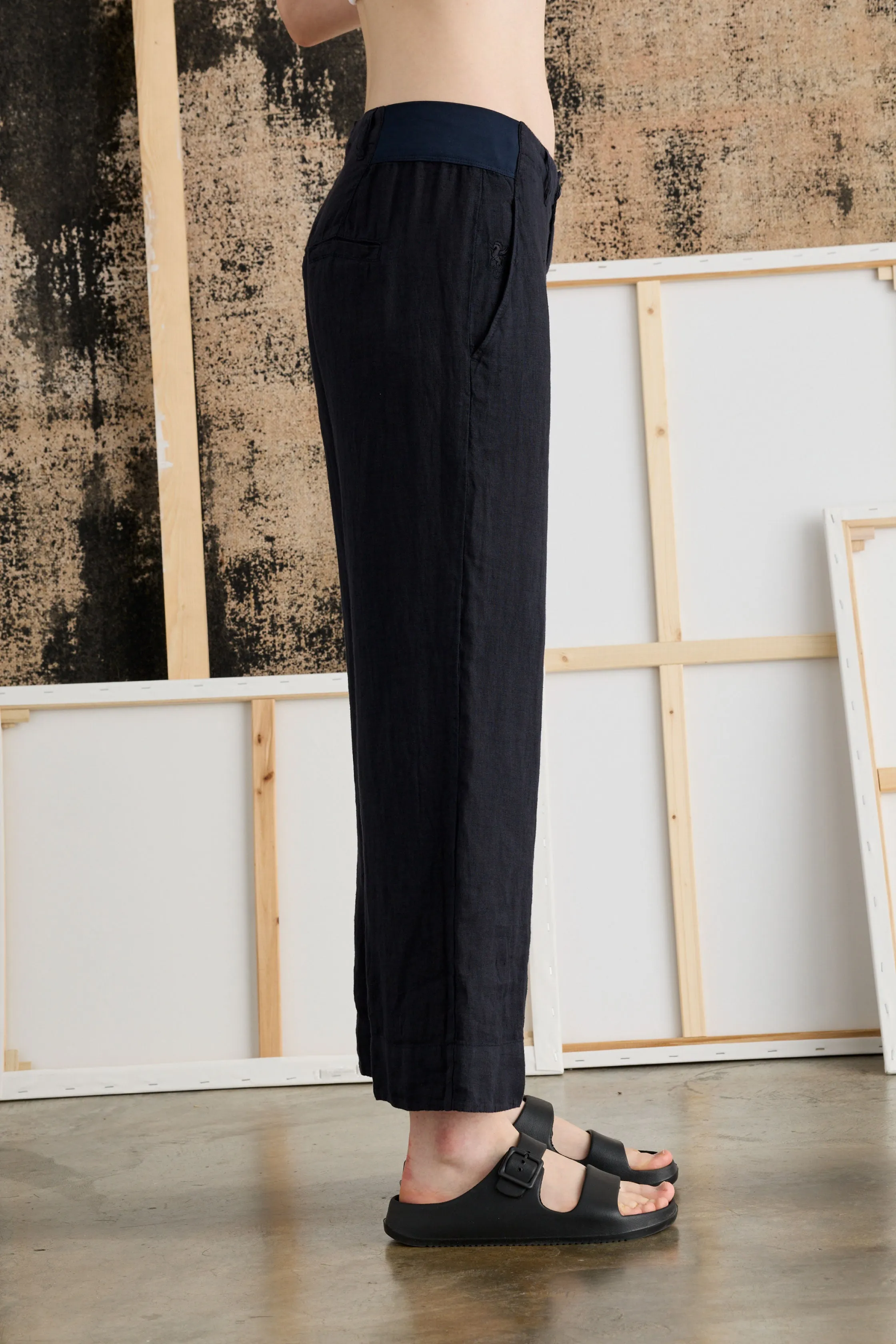 Wide Leg Pants Garment-Dyed 06RU 7023