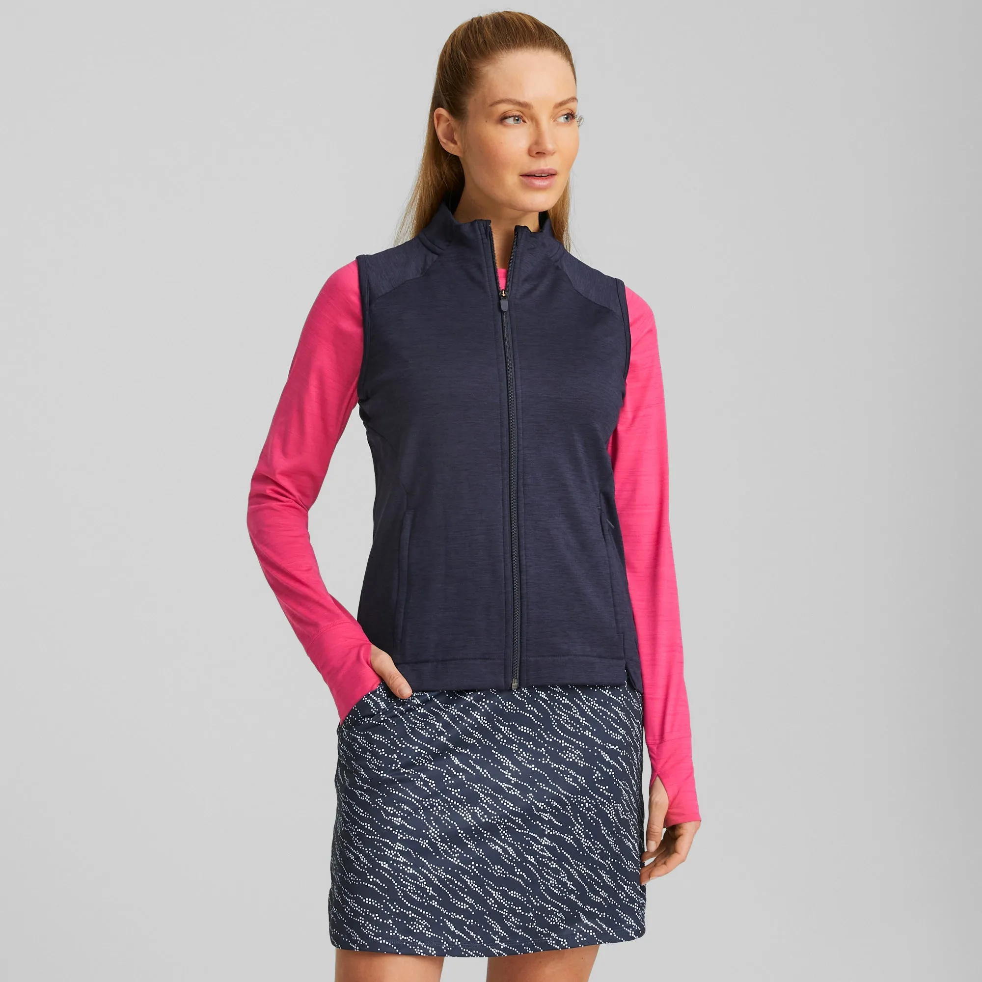 Women's CLOUDSPUN Heather Full Zip Golf Vest