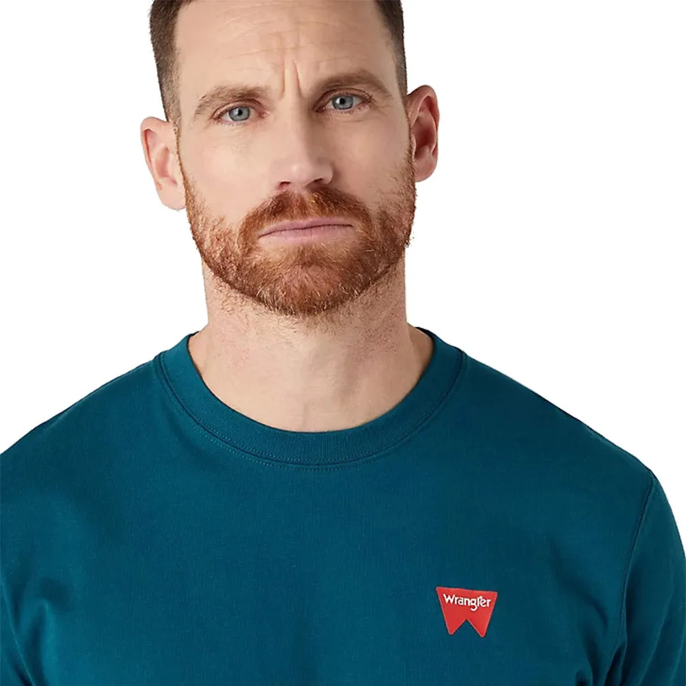 Wrangler Sign Off Tee - Deep Teal Green