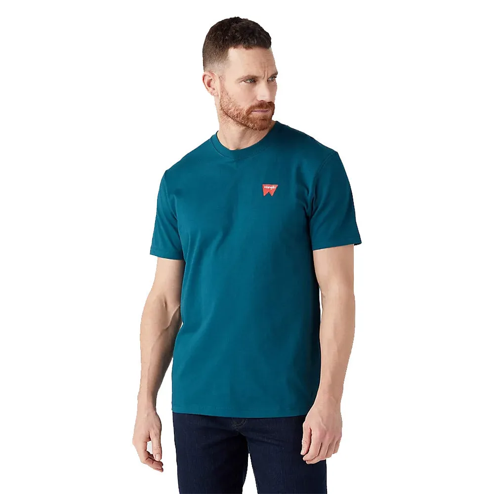 Wrangler Sign Off Tee - Deep Teal Green