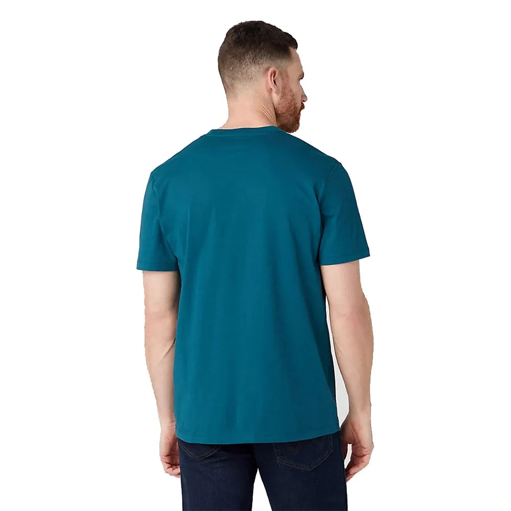 Wrangler Sign Off Tee - Deep Teal Green