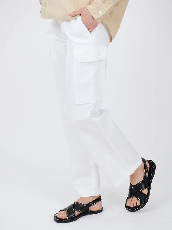 Yannic Cargo Pant in White