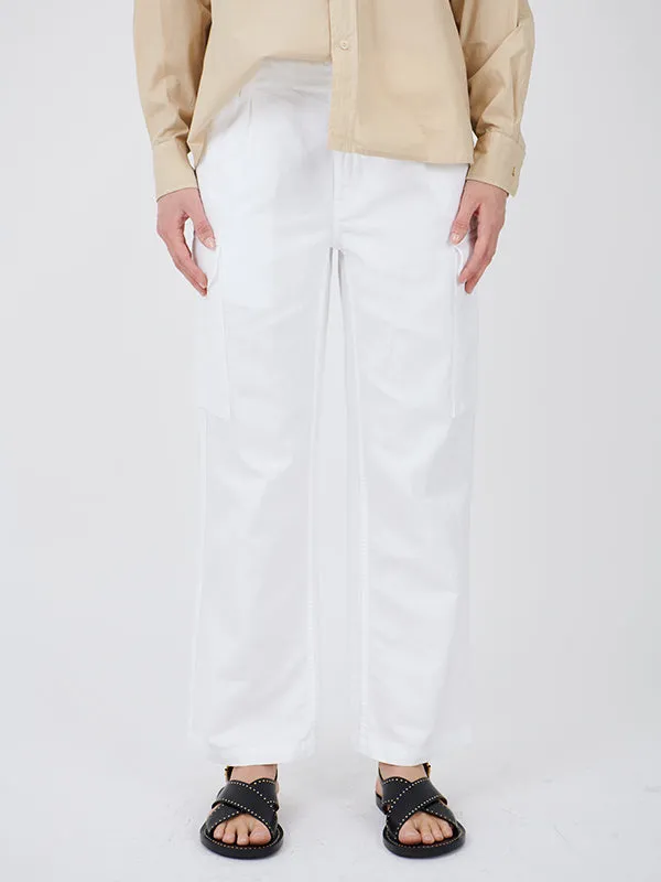 Yannic Cargo Pant in White