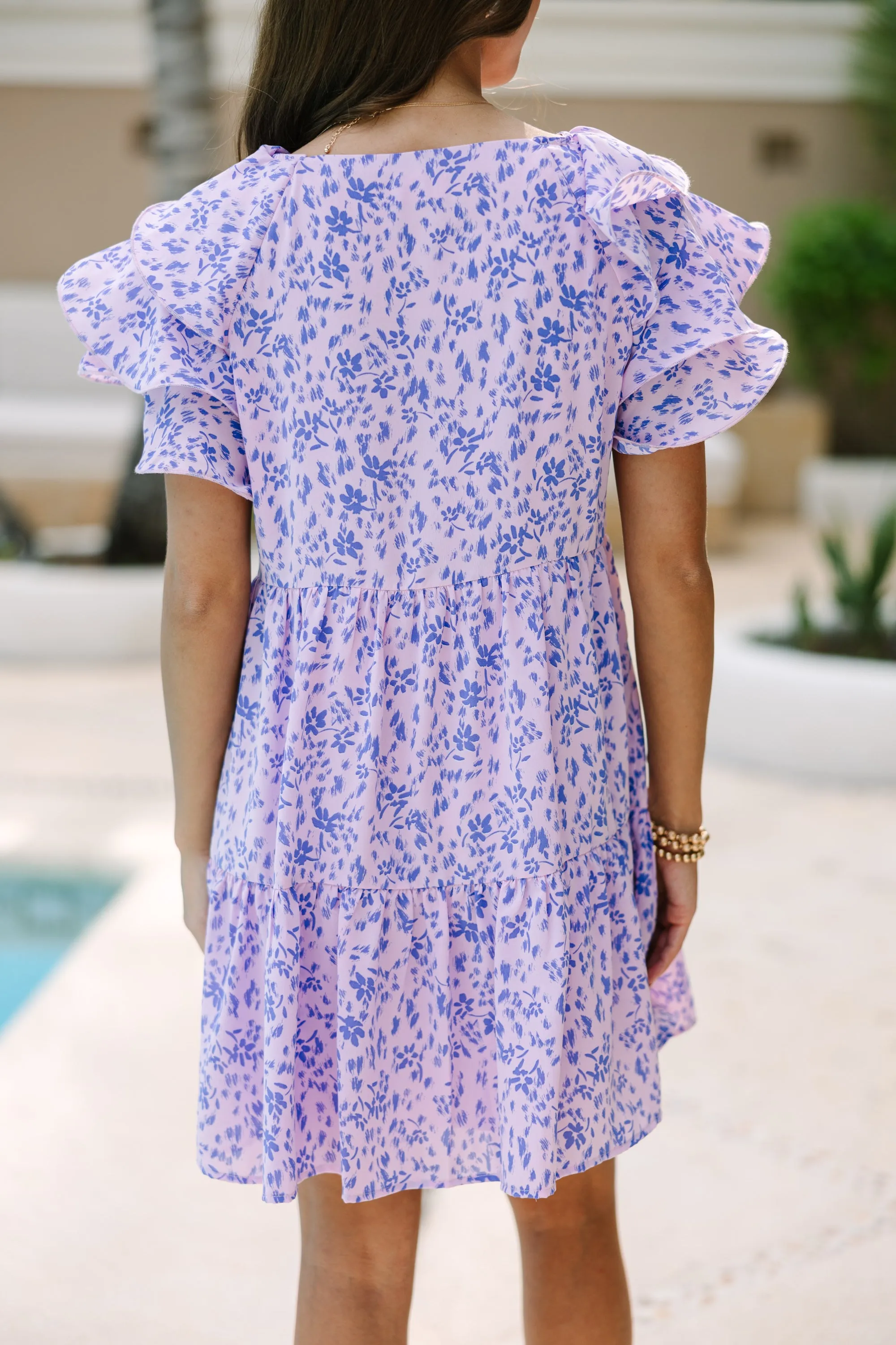 Your Wildest Dreams Lavender Purple Ditsy Floral Babydoll Dress